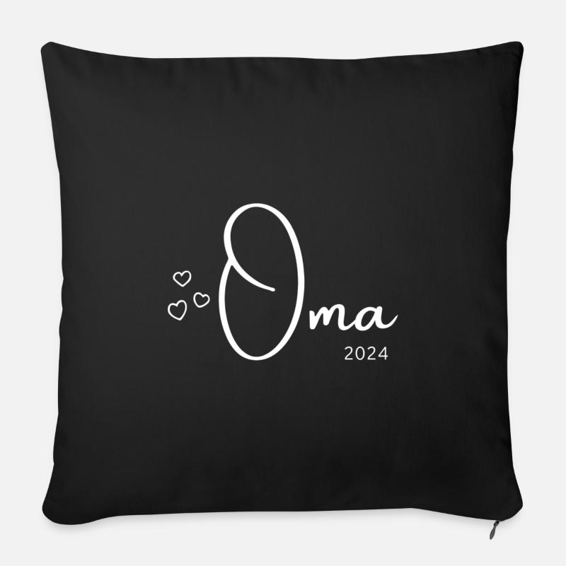 Oma 2024 - Sofakissen mit Füllung 45 x 45 cm - Schwarz