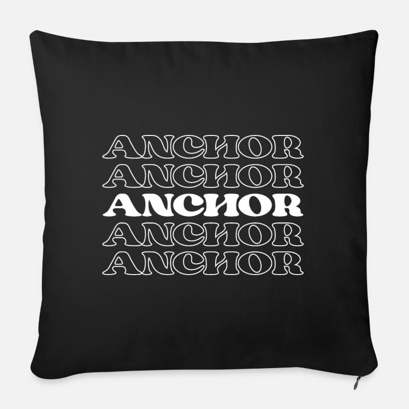 Anchor Host Presenter Anchor Speaker Broadcaster - Sofa pillow with filling 45cm x 45cm - black
