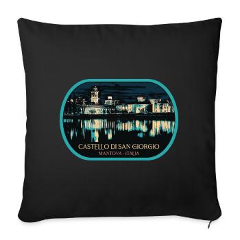 Nuit au château de San Giorgio, Mantoue - Coussin et housse de 45 x 45 cm - noir - Devant