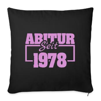1978 - Sofa pillow with filling 45cm x 45cm - black - Front