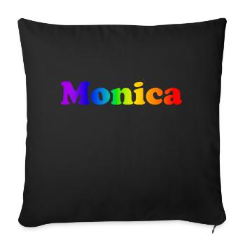 Monica - Sofakissen mit Füllung 45 x 45 cm - Schwarz - Vorne