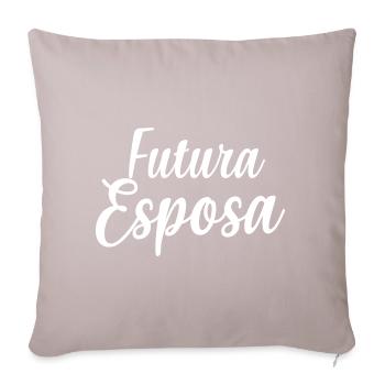 Futura Esposa Engagement Bridal Shower Wedding - Sofa pillow with filling 45cm x 45cm - light taupe - Front
