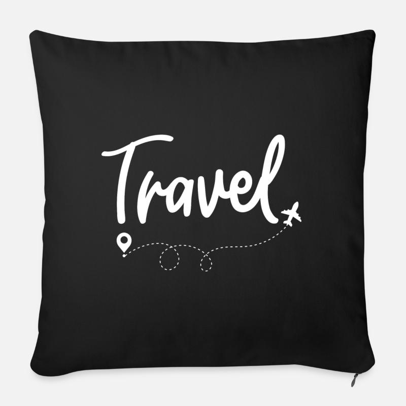 Voyager - Coussin et housse de 45 x 45 cm - noir