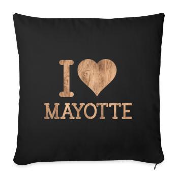 MAYOTTE T-SHIRT - Sofa pillow with filling 45cm x 45cm - black - Front