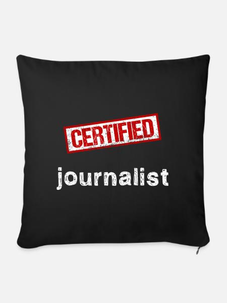 Journalist - Sofakissen mit Füllung 45 x 45 cm - Schwarz