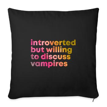 vampire - Coussin et housse de 45 x 45 cm - noir - Devant