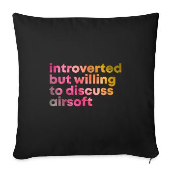L’airsoft - Coussin et housse de 45 x 45 cm - noir - Devant
