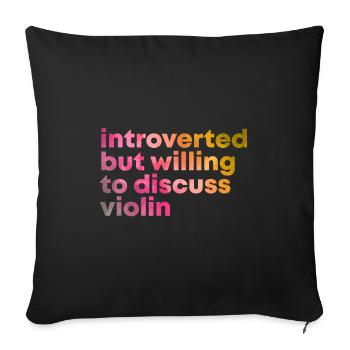 violon - Coussin et housse de 45 x 45 cm - noir - Devant