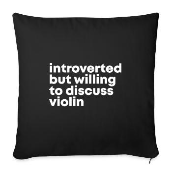 violon - Coussin et housse de 45 x 45 cm - noir - Devant