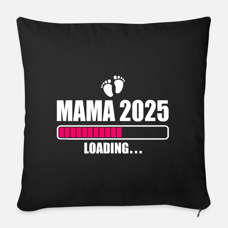 Mama 2025 - Sofakissen mit Füllung 45 x 45 cm - Schwarz