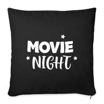Kinoabend Fette Buchstaben - Sofakissen mit Füllung 45 x 45 cm - Schwarz - Vorne