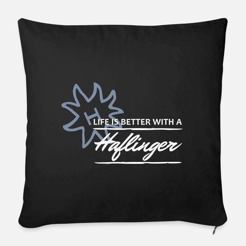Haflinger - better life - Sofakissen mit Füllung 45 x 45 cm - Schwarz