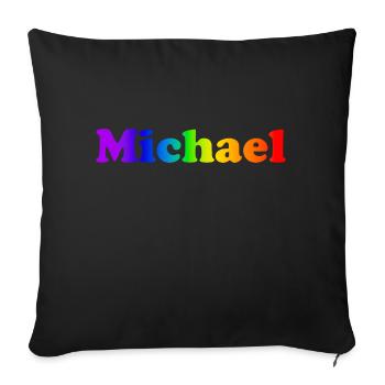 Michael - Sofakissen mit Füllung 45 x 45 cm - Schwarz - Vorne