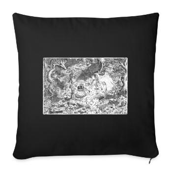 The Jungle Dark - Sofa pillow with filling 45cm x 45cm - black - Front