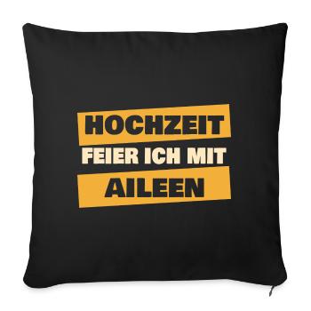Cadeau pour Aileen - Coussin et housse de 45 x 45 cm - noir - Devant