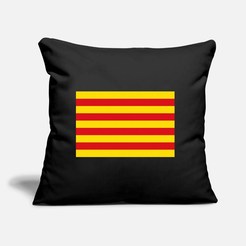 Drapeau de la Catalogne drapeau Catalan Barcelone Coussin et housse de 45 x 45 cm