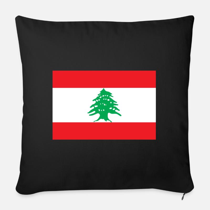 Libanon libanesisch Flagge Fahne - Sofakissen mit Füllung 45 x 45 cm - Schwarz