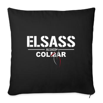 Alsace Colmar - Coussin et housse de 45 x 45 cm - noir - Devant