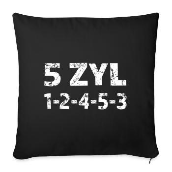 5 Zylinder Fünf Zylinder - Sofakissen mit Füllung 45 x 45 cm - Schwarz - Vorne