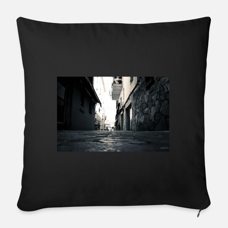 Vieille ville d’Ajaccio - Coussin et housse de 45 x 45 cm - noir