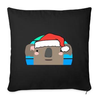 Christmas Koala - Sofa pillow with filling 45cm x 45cm - black - Front