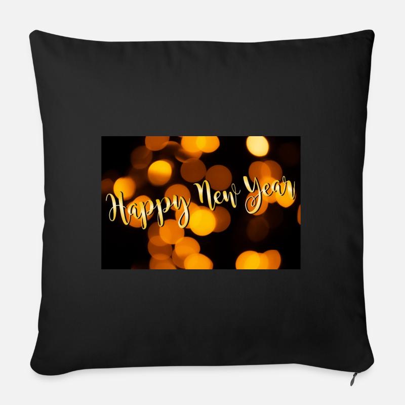 Bonne année ! - Coussin et housse de 45 x 45 cm - noir