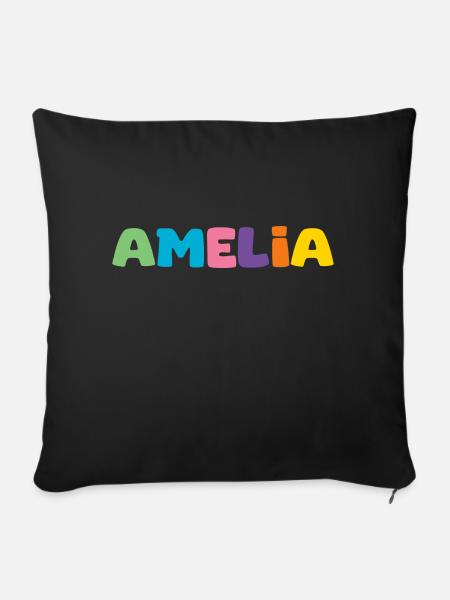 Name - Amelia - Sofakissen mit Füllung 45 x 45 cm - Schwarz
