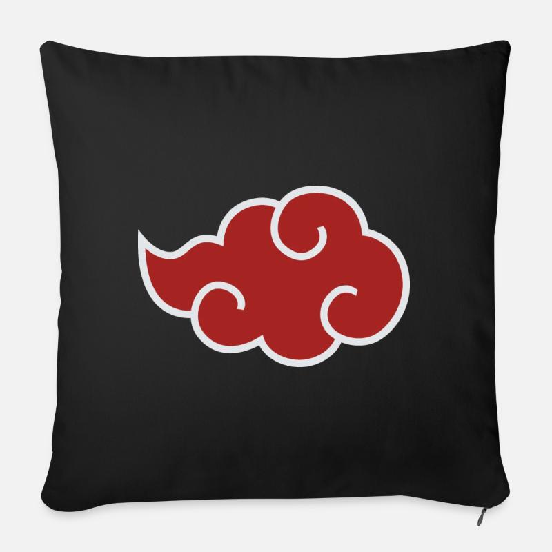 Naruto Shippuden Nuage D'Akatsuki - Coussin et housse de 45 x 45 cm - noir