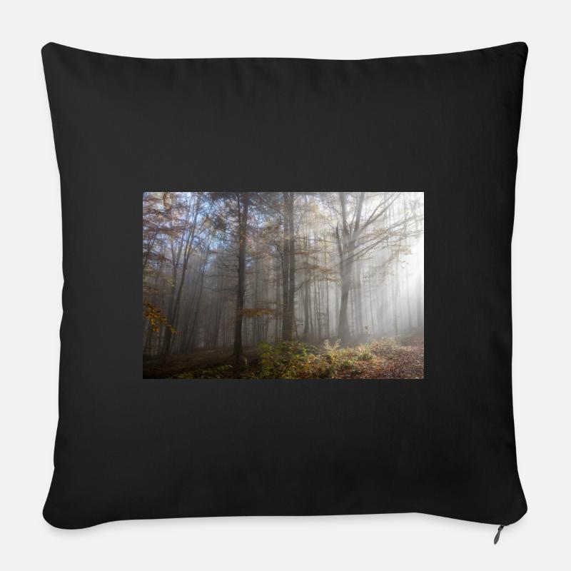 Herbststimmung - Sofakissen mit Füllung 45 x 45 cm - Schwarz
