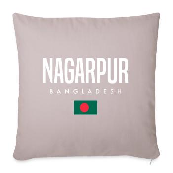 Nagarpur Bangladesh - Sofa pillow with filling 45cm x 45cm - light taupe - Front