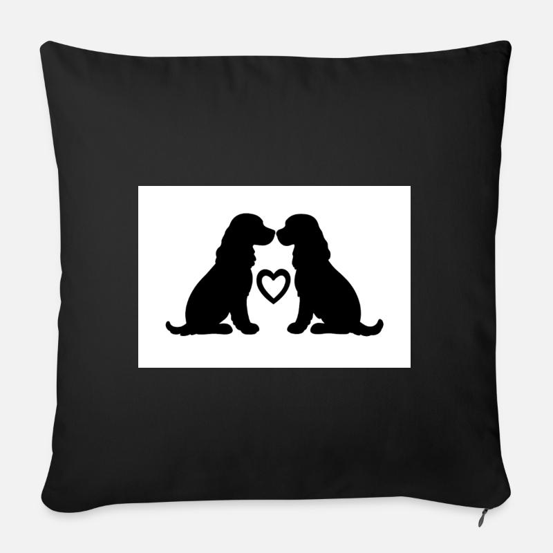 Cocker Spaniel - Sofakissen mit Füllung 45 x 45 cm - Schwarz