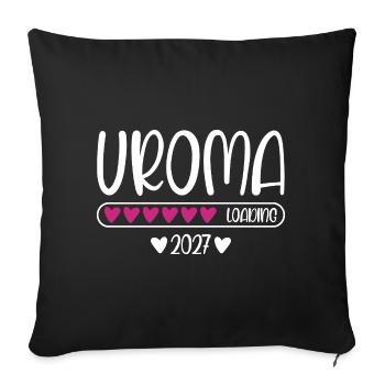 Uroma 2027 loading Herzchen Ladebalken - Sofakissen mit Füllung 45 x 45 cm - Schwarz - Vorne
