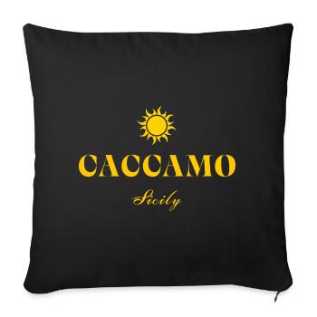 Caccamo Sicily Sun  - Sofa pillow with filling 45cm x 45cm - black - Front