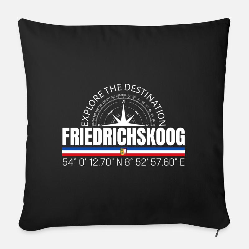 Friedrichskoog - Sofakissen mit Füllung 45 x 45 cm - Schwarz
