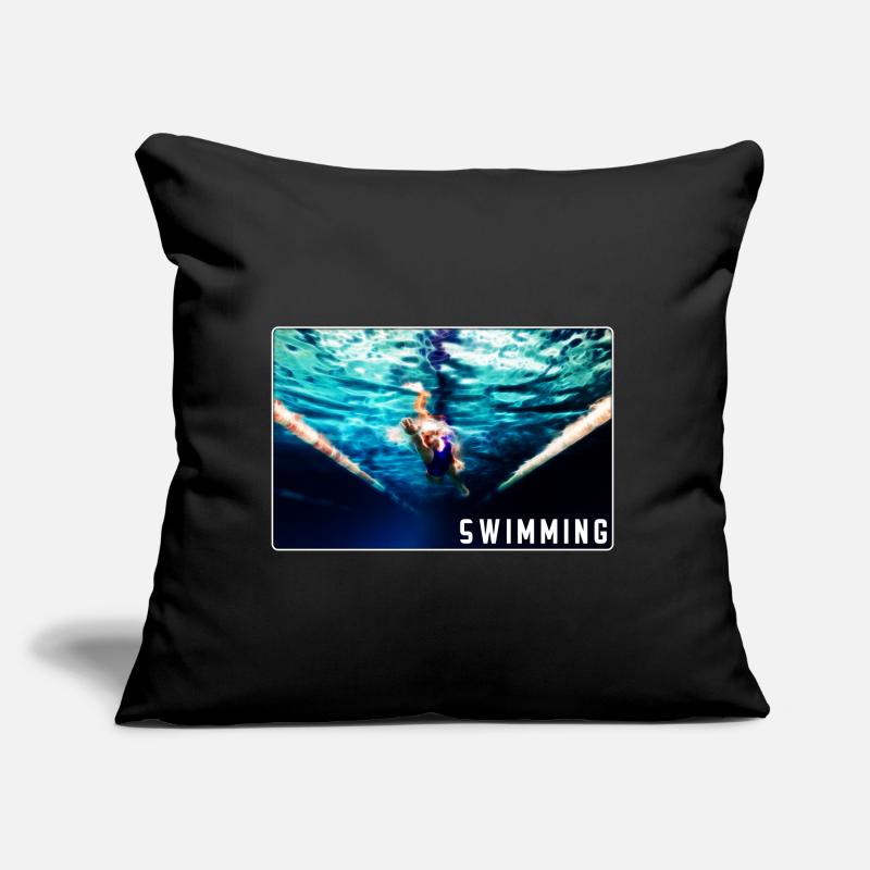 Natation - conception Coussin et housse de 45 x 45 cm