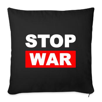 ukraine stop était - Coussin et housse de 45 x 45 cm - noir - Devant