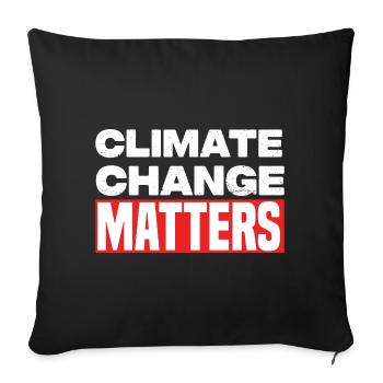 Climate Change Matters - Sofakissen mit Füllung 45 x 45 cm - Schwarz - Vorne