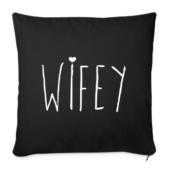 Épouse - Coussin et housse de 45 x 45 cm - noir - Devant