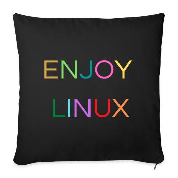 PROFITEZ DE LINUX - Coussin et housse de 45 x 45 cm - noir - Devant