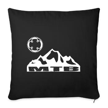 MTB-Bike - Sofakissen mit Füllung 45 x 45 cm - Schwarz - Vorne