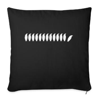 Penguins with light echo waves - Sofa pillow with filling 45cm x 45cm - black - Front