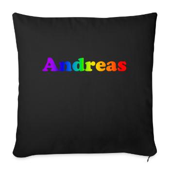 Andreas - Sofakissen mit Füllung 45 x 45 cm - Schwarz - Vorne