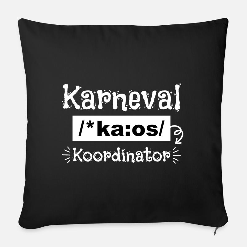 Coordinateur des Kaos du Carnaval - Coussin et housse de 45 x 45 cm - noir