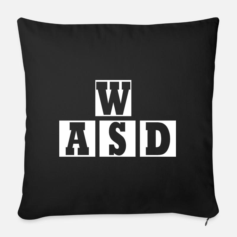 W A S D - Sofakissen mit Füllung 45 x 45 cm - Schwarz