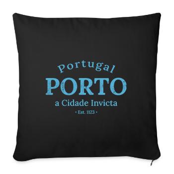 Porto a Cidade Invicta Logo - Coussin et housse de 45 x 45 cm - noir - Devant