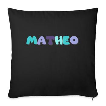 Name - Matheo - Sofakissen mit Füllung 45 x 45 cm - Schwarz - Vorne