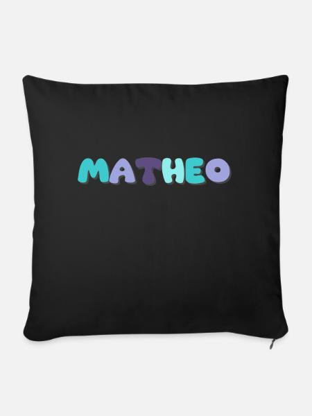 Name - Matheo - Sofakissen mit Füllung 45 x 45 cm - Schwarz
