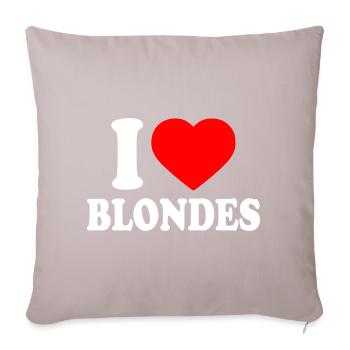 I love blondes - Sofakissen mit Füllung 45 x 45 cm - helles Taupe - Vorne