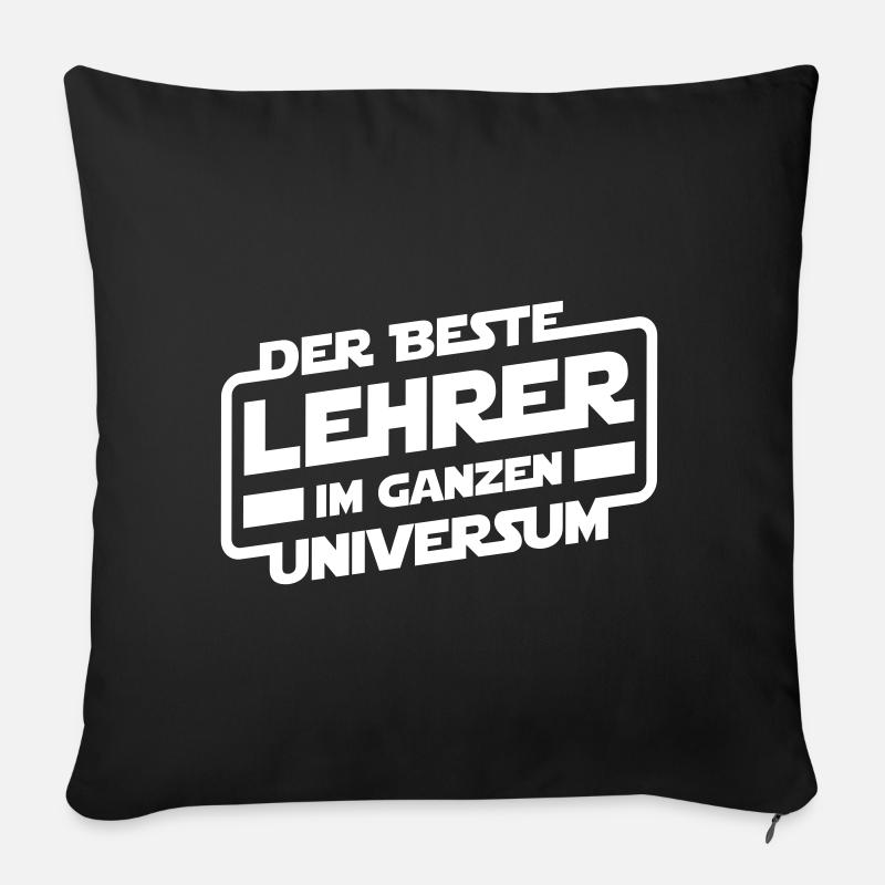 Bester Lehrer im Universum - Sofakissen mit Füllung 45 x 45 cm - Schwarz