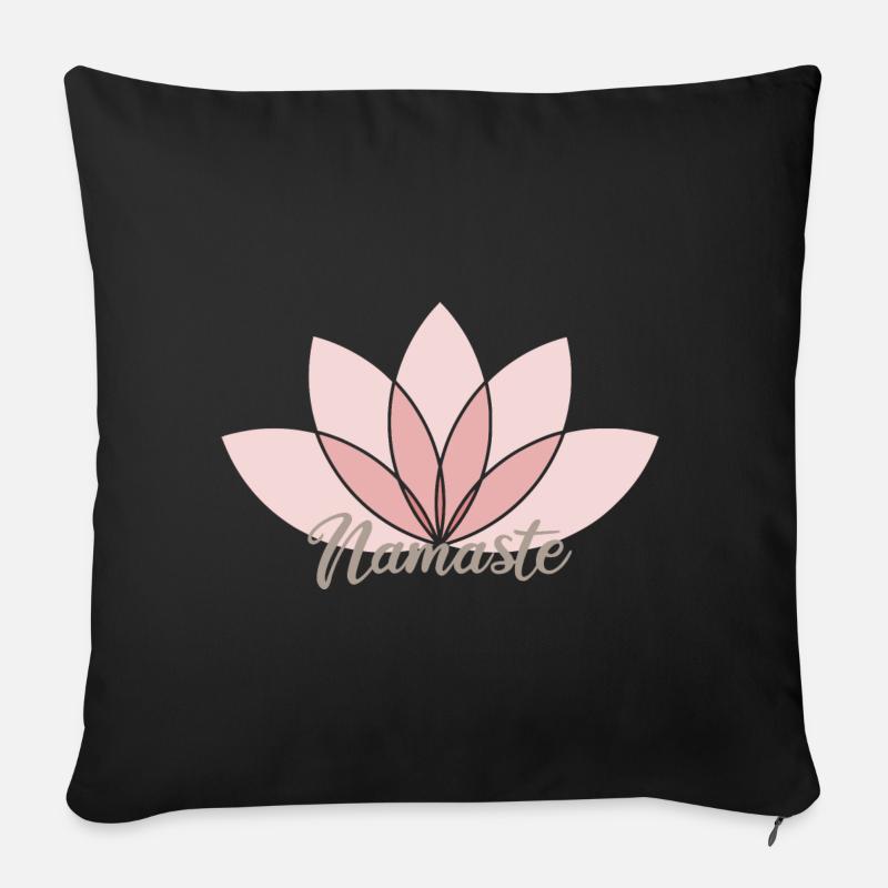 Namaste - Sofakissen mit Füllung 45 x 45 cm - Schwarz